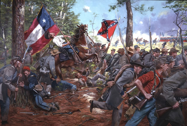 "5th Texas 1862 - Second Manassas" Don Troiani Civil War Print